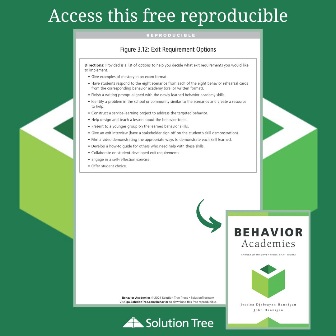 Get this and more 🆓 reproducibles from Behavior Academies! Discover a step-by-step process for replacing challenging student behaviors with those that strengthen essential life skills for school and beyond. 🎓💼 🔗 bit.ly/3xvWmXZ @Jess_hannigan @JohnHannigan75