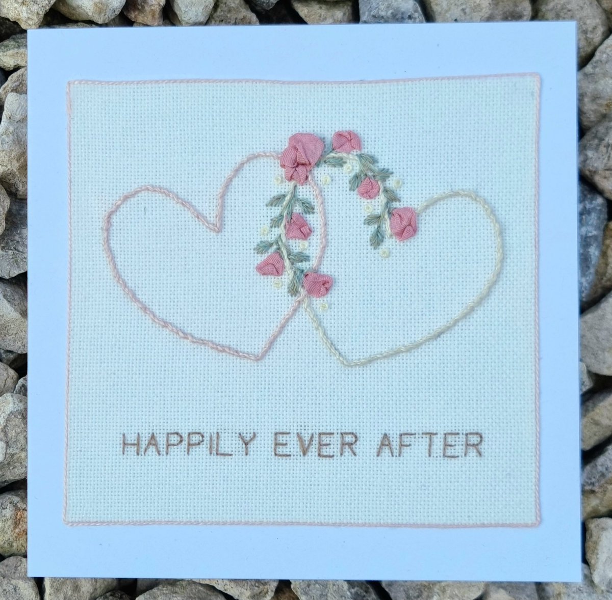 Prices for my #handmade cards start at 2.60. I also have a couple of framed pieces or can frame others too. DM for details #handembroidery #crafts #weddingday