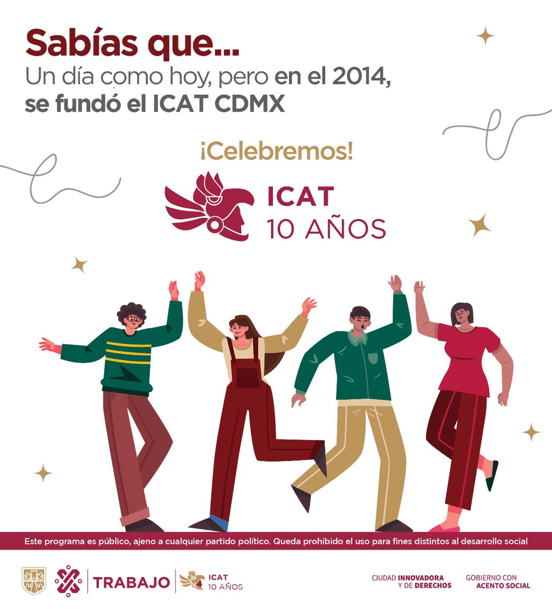 icat_cdmx's tweet photo. Un día como hoy, mediante decreto del titular de la Jefatura de Gobierno, nace el Icat CDMX 👨🏻‍🏫✨ 

Sabías que nuestra función central consiste en ofrecer servicios especializados de capacitación y certificación de competencias laborales de la CDMX  👀🇲🇽

#10AñosIcatCDMX ✨ https://t.co/SQRzWobzxt