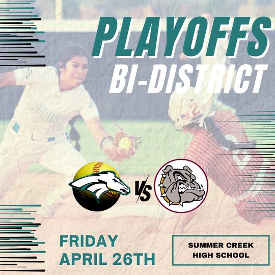 PLAYOFF INFO!!!! 
We have entered post season, and our first round is against Summer Creek. We will be playing one game THIS FRIDAY @ 6:00. Come out to Summer Creek and pack the stands! 
#FeedYourFocus