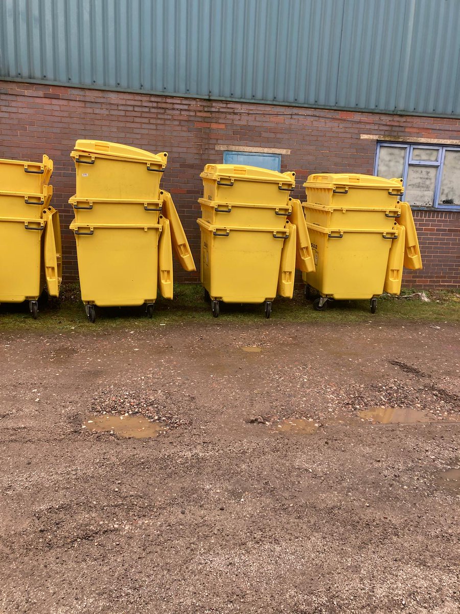 Good Evening <a href="/lichfieldlocal/">Jonathan Oates</a> 13 × 1100 Litre eurocarts never used for clinical waste or if anyone needs for storage. If interested please DM #lichfieldlocal