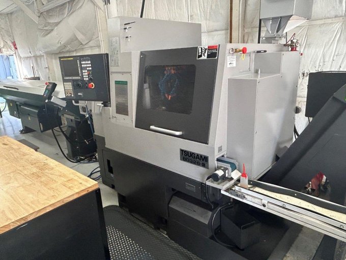 USED MACHINE FOR SALE

2019 TSUGAMI B 0326 III equipped With Chucker Kit, Tri-Mist 850 Mist Colletor, Chip Conveyor, Parts Conveyor, Firetrace System, and LNS Alpha 552 Barfeed. Info: ow.ly/AAVh50QlsZ1 #usedmachines #machining #manufacturing #machinesforsale