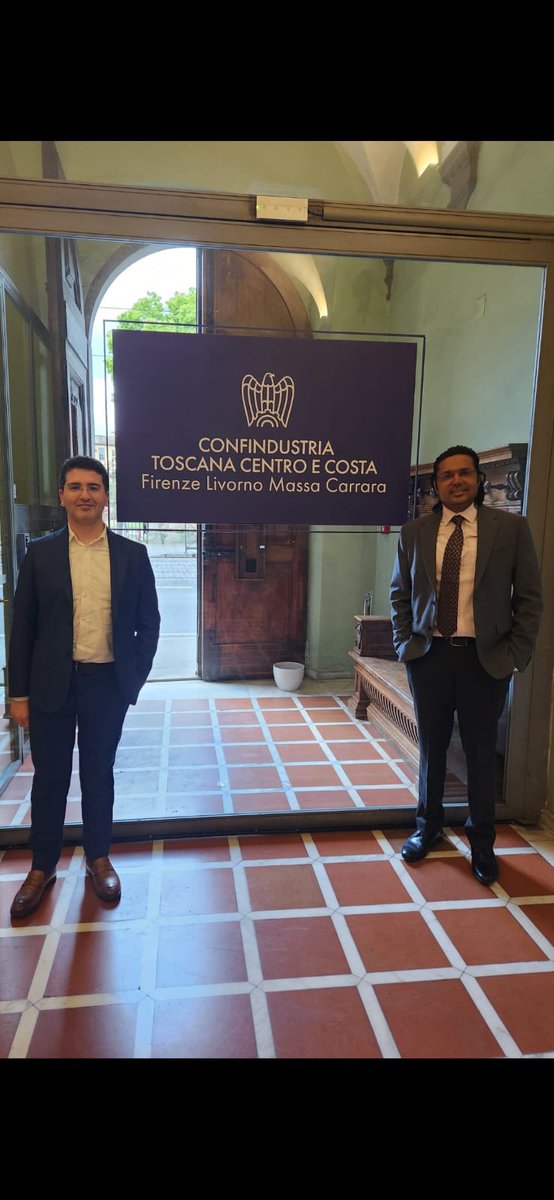 Mr. Akash Gupta, Counsellor met Mr. Angelo Arcuri, Head of International Affairs, Federation of Industries, Tuscany Region to explore investment & trade opportunities in pharma, automobile parts, textiles, leather goods & food processing @confindustriaFi @MEAIndia