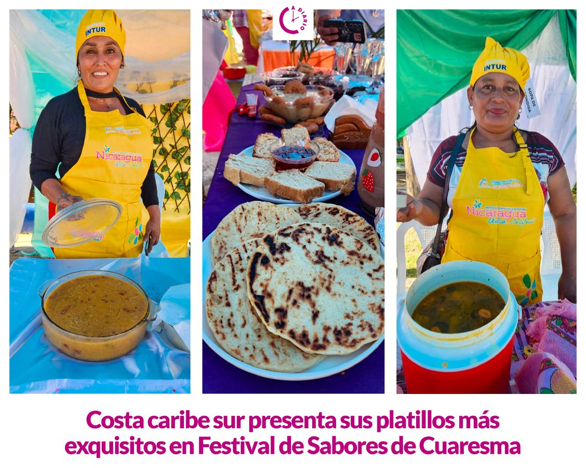 adiarionic's tweet photo. Festival Gastronómico Regional Sabores de Cuaresma en la Caribe Sur. ✨🍲🥘

Degustaron de la riquísima sopa de queso, pescado en salsa caribeña y cusnaca de jocote, los ganadores fueron de los municipios de Bluefields, Corn Island y Bocana de Paiwas.🤩 

#NicaraguaÚnicaOriginal https://t.co/Y8oP6u5Qzk