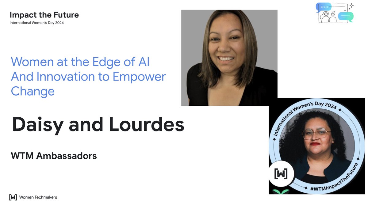 Join us at this inspiring talk on "Women at the Edge of AI and Innovation to Empower Change" with out #WTM #Ambassador 
RSVP for this IN PERSON Event at <a href="/GDGSanJose/">GDG San Jose</a> : gdg.community.dev/events/details…