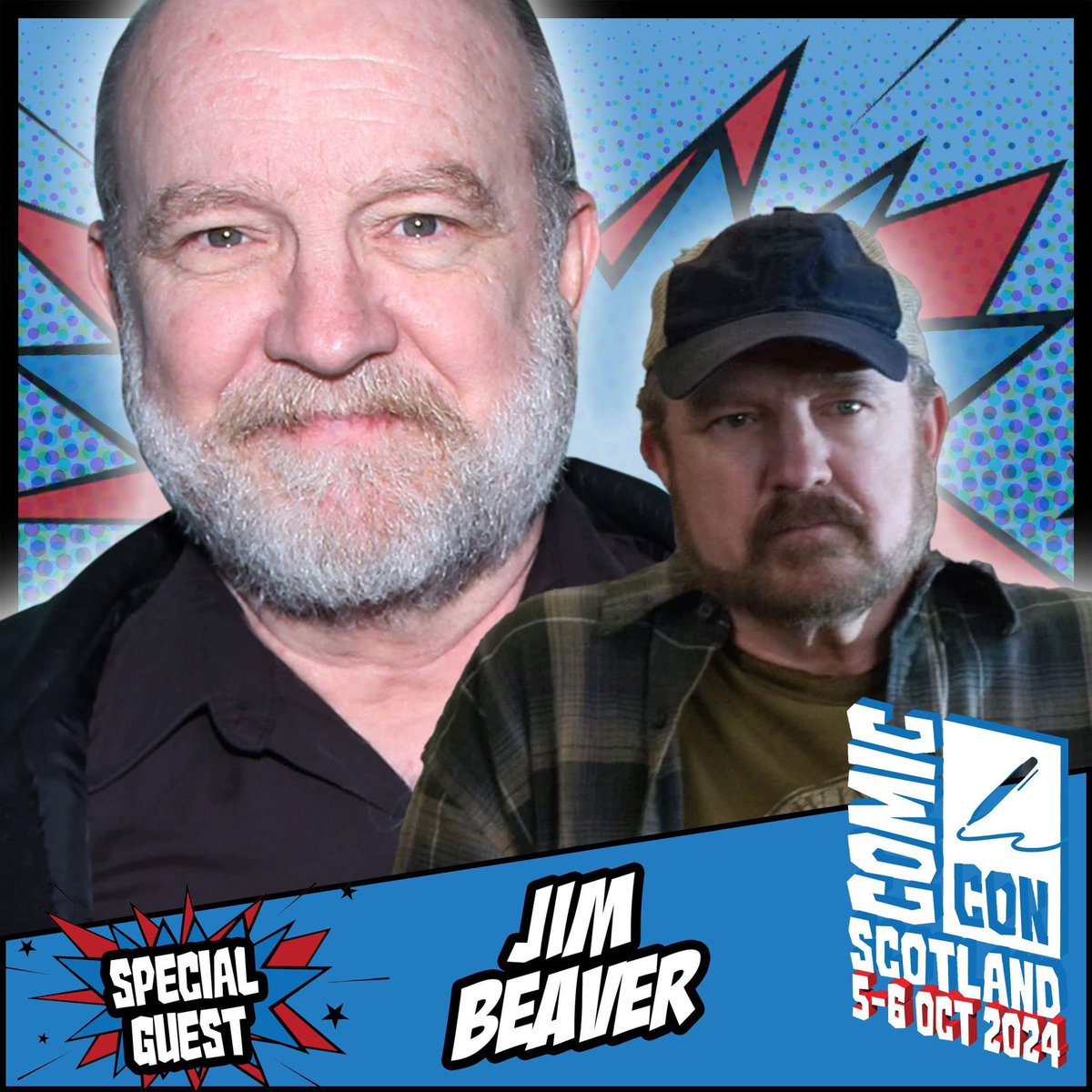Comic Con Scotland welcomes Jim Beaver, known for projects such as Supernatural, Deadwood, The Boys, and many more. Appearing 5-6 October! Tickets: comicconventionscotland.co.uk