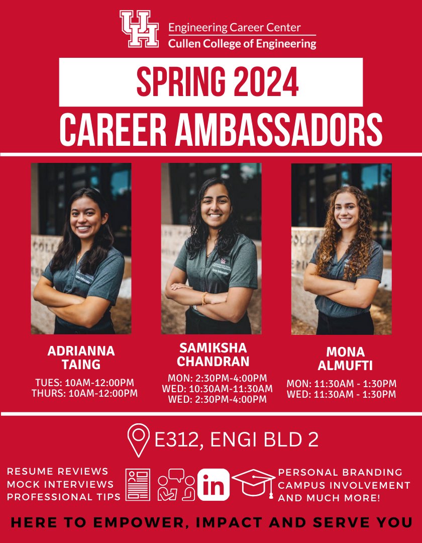 Wondering what's next after graduation? Let the #CullenCollege Career Center guide you! 🎓 Get expert resume advice and develop your post-graduation plan. Tap the link to secure your future today: career.egr.uh.edu/about/our-serv… #engineeredforwhatsnext #GoCoogs
