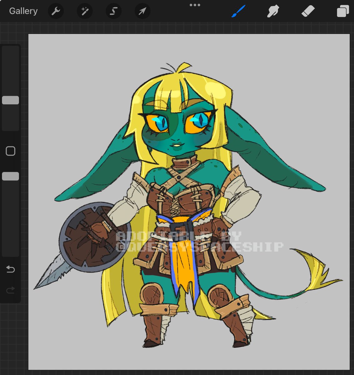 3/4 gobs done! Shieldmaiden gob is here to protect and negate some damage! Design name is Merigold!