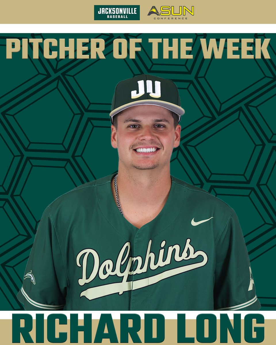 𝘾𝙤𝙣𝙜𝙧𝙖𝙩𝙪𝙡𝙖𝙩𝙞𝙤𝙣𝙨 to our guy Richie for earning ASUN Pitcher of the Week honors after a terrific Friday night outing!🤟

📰: bit.ly/4dbhbsq

#JUPhinsUp🐬