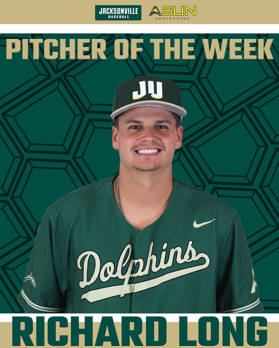 𝘾𝙤𝙣𝙜𝙧𝙖𝙩𝙪𝙡𝙖𝙩𝙞𝙤𝙣𝙨 to our guy Richie for earning ASUN Pitcher of the Week honors after a terrific Friday night outing!🤟 📰: bit.ly/4dbhbsq #JUPhinsUp🐬