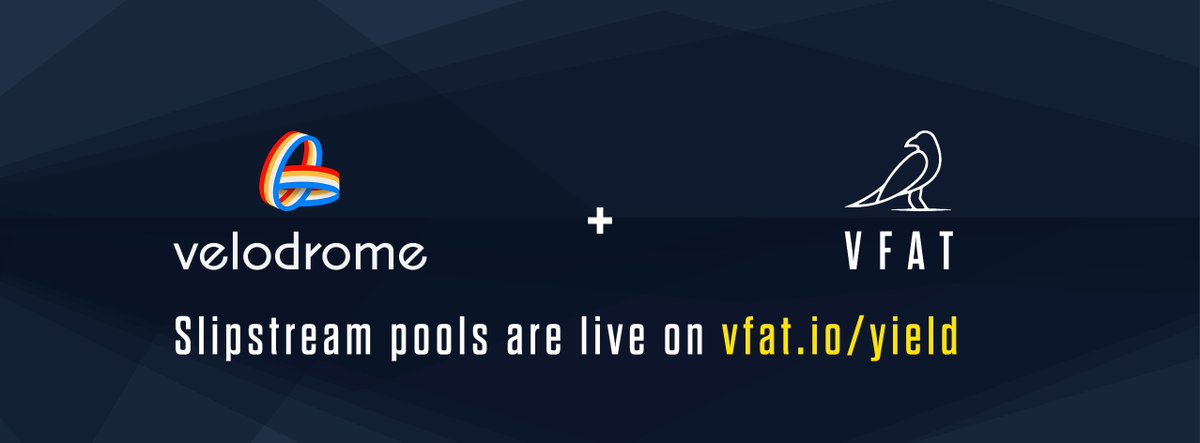 vfat_io's tweet photo. Slipstream pools on @VelodromeFi are now live! 
Direct link: https://t.co/A2h4Nffs7t 
A fair bit to unpack here: 🧵 https://t.co/g050hCFLHE