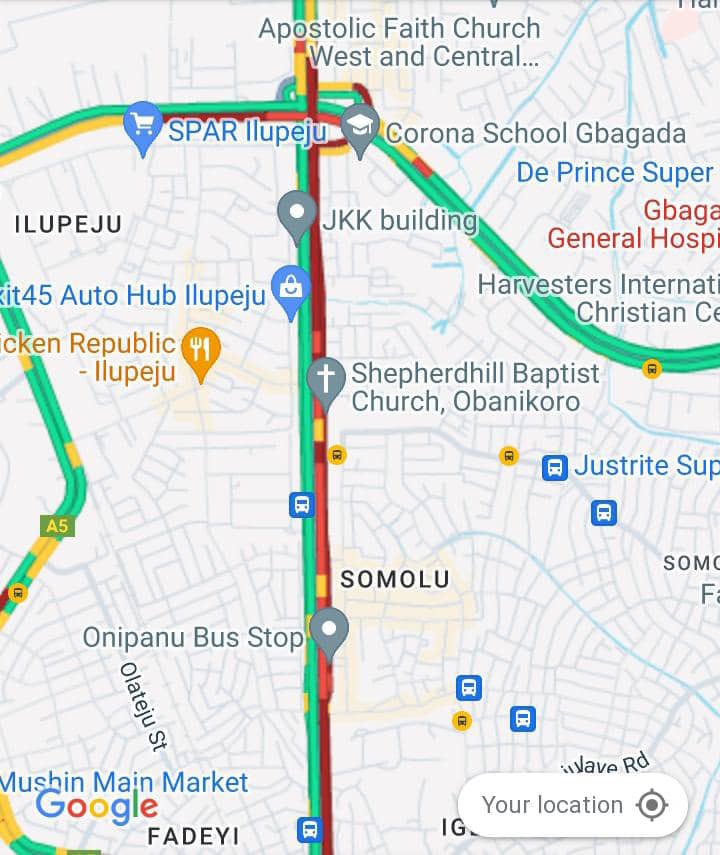 Kindly avoid heading to Ikeja through Ikorodu Road. A fuel tanker has just broken down right after Anthony bridge with petrol spilling all over the road. The road has been closed down to avoid a fire outbreak. Kindly plan your movement. The traffic is crazy...👌🏽