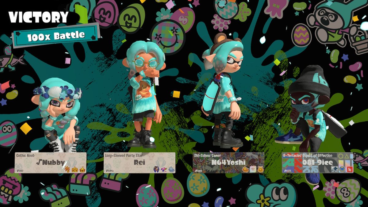 OniTheDemon1's tweet photo. some 10x and 100x i didnt forget to take a screen of haha #Splatoon3 #NintendoSwitch https://t.co/emKsAcrS3G