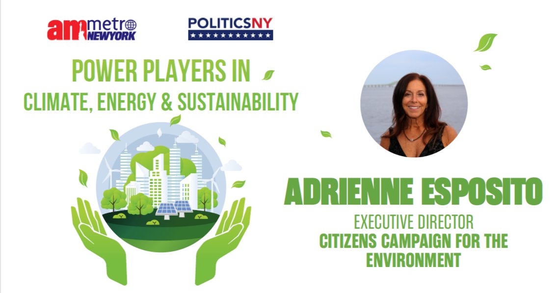 Congratulations to CCE’s Executive Director Adrienne Esposito for being recognized by PoliticsNY & amNY Metro Power Players in Climate, Energy & Sustainability 🎉🤩🎉 @PoliticsNYnews @amNewYork View article here: politicsny.com/power-lists/20…
