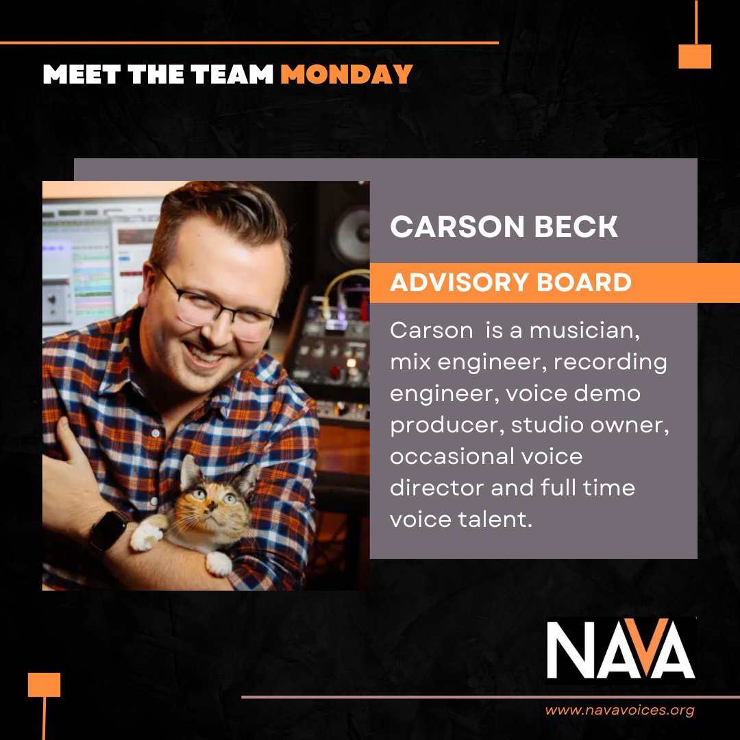 This #MeetTheTeamMonday we are shouting out our quiet giant Carson Beck! Whether behind the scenes, behind the audio board, or in front of the mic, Carson is one of the best in the industry and a valued member of the board! #NAVAvoices