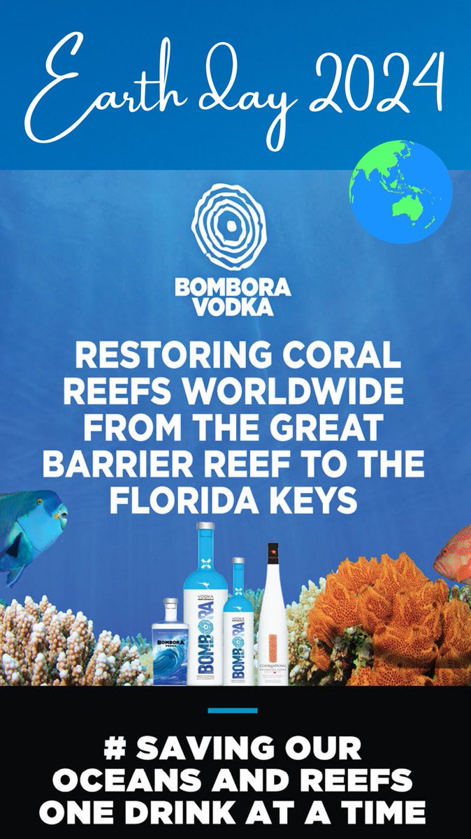 bomboravodka's tweet photo. #EarthDay2024
Bombora Vodka #SavingOurReefsOneDrinkAtATime
Cheers! https://t.co/gUGJ1QWolm