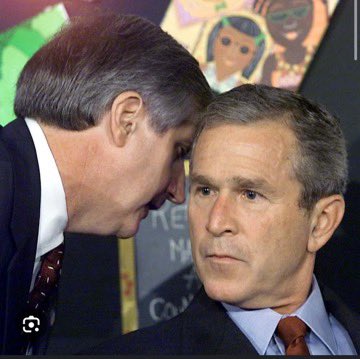 there are like 25 people roaming the earth right now in their late 20’s whose 9/11 story is “President George W Bush was reading to my class and then a guy whispered to him”