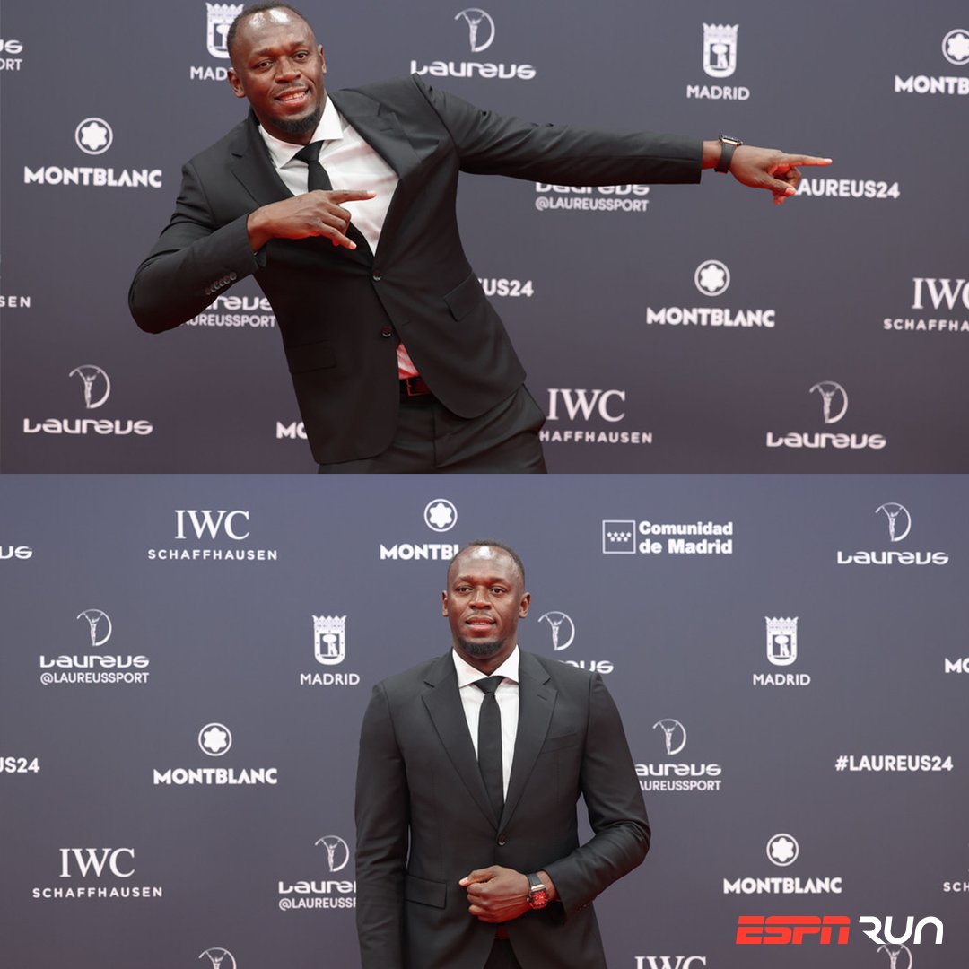 ⚡ El señor de los vientos está en los #Laureus24: @usainbolt 🇯🇲