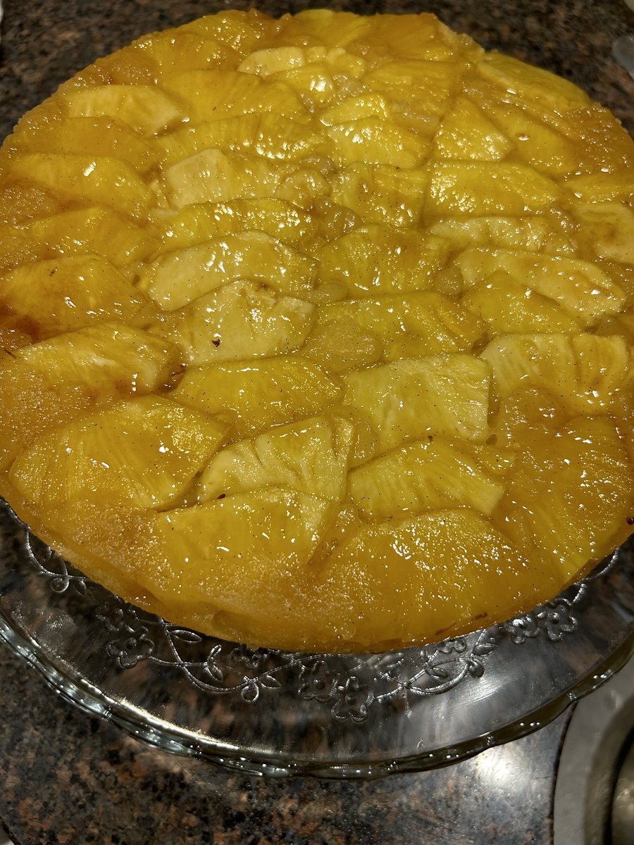 Pineapple upside down cake, success.