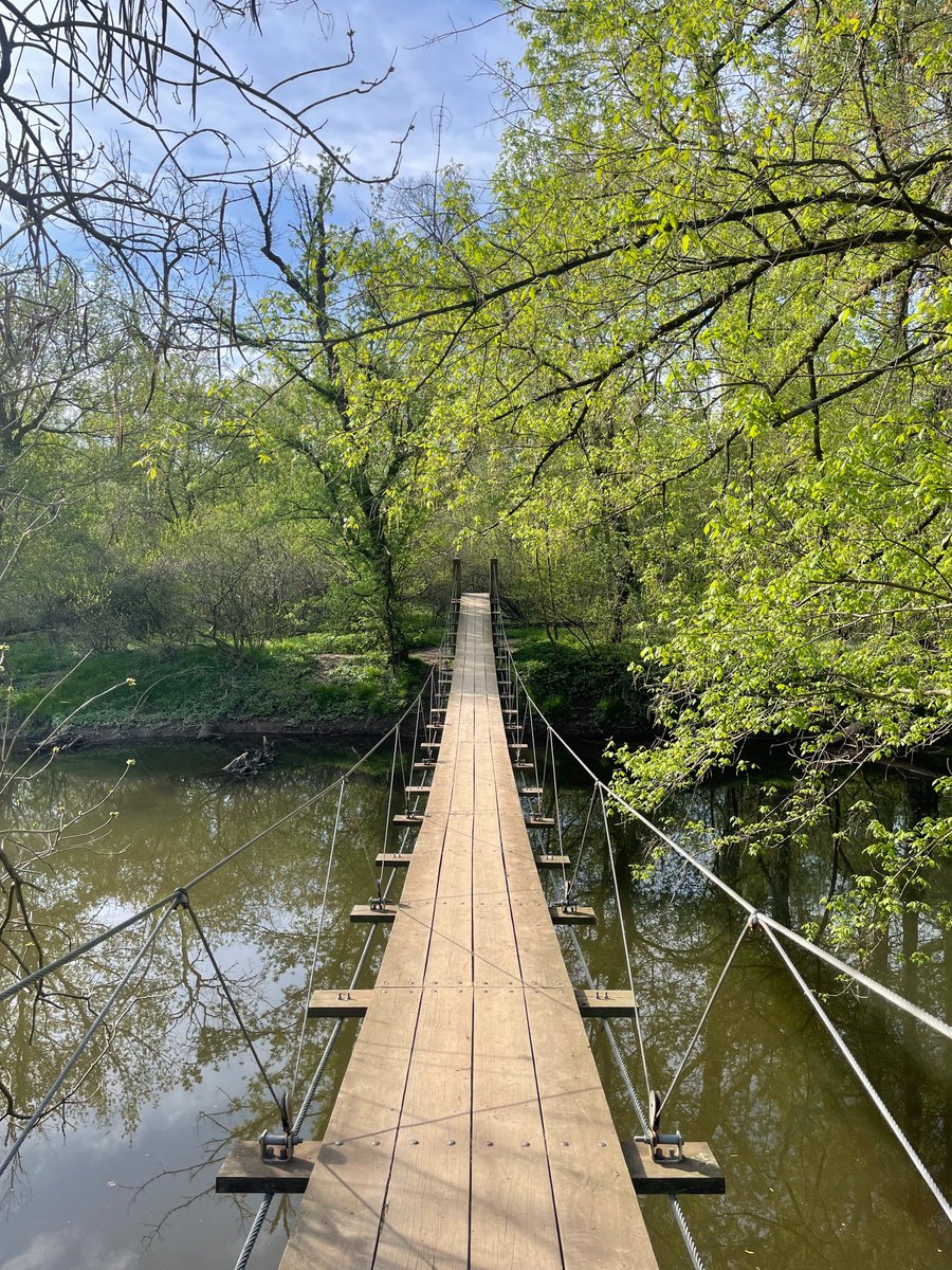 If you wind up in #Princeton with some time to explore, here are my top 3 off-the-beaten path recommendations from this weekend: PA Dutch Amish Market for stuffed pretzels rolls and sticky buns, <a href="/gfsnj/">GroundsForSculpture</a> for paintings in 3D, and Institute Woods for the Swinging Bridge.
