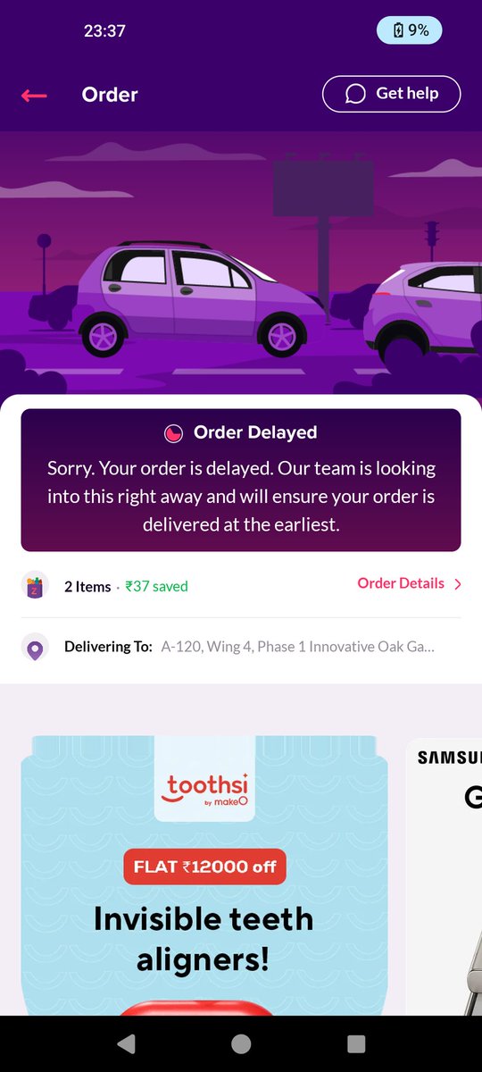 vivekgn89's tweet image. @ZeptoNow Surprising to see an update like this on your order. Been 35 mins since the order was placed and there isn't an option to talk to customer care or cancel the order. Can't do anything but wait. 

#Failedcustomerservice #Notquick #Helpless