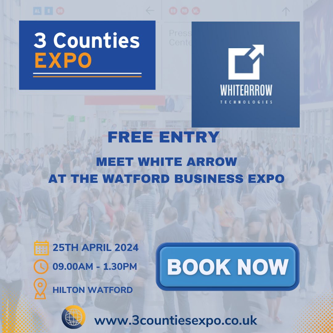 Are You Ready To Put An End To Expensive, Frustrating Computer Problems Finally and Forever? Come and meet White Arrow at the expo and find out more
Book your visitor ticket here
bit.ly/watfordexpo24

#watford #watfordbusiness #businessnetworking #hertfordshire