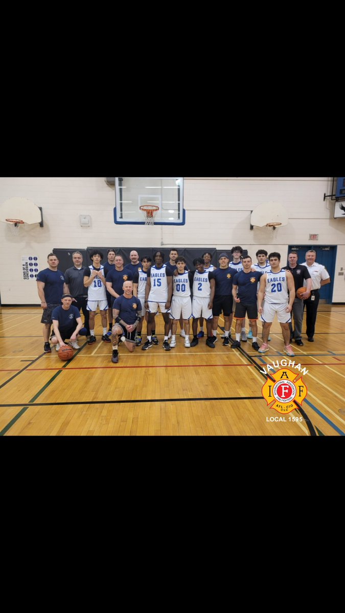 ff4vaughan's tweet photo. Earlier this month, VPFFA took on Father Bressani senior boys basketball team in a charity game. 

Proceeds of the match went to support families in need within the FB community. 

Thank you @FrBressaniCHS for the great opportunity to be apart of your event &amp; your community.  🏀 https://t.co/GWxJteB9xe