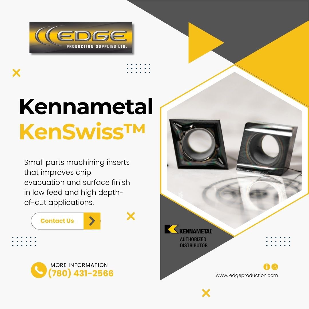 Check out the all new KenSwiss from @Kennametal designed from small parts machining. Check out our website to learn more!

#EdgeProductionSupplies #TotalMachiningSolutions #Kennametal #ProductLaunch #NewProduct #machinetools #YEG #YYC #WesternCanada #OilandGas