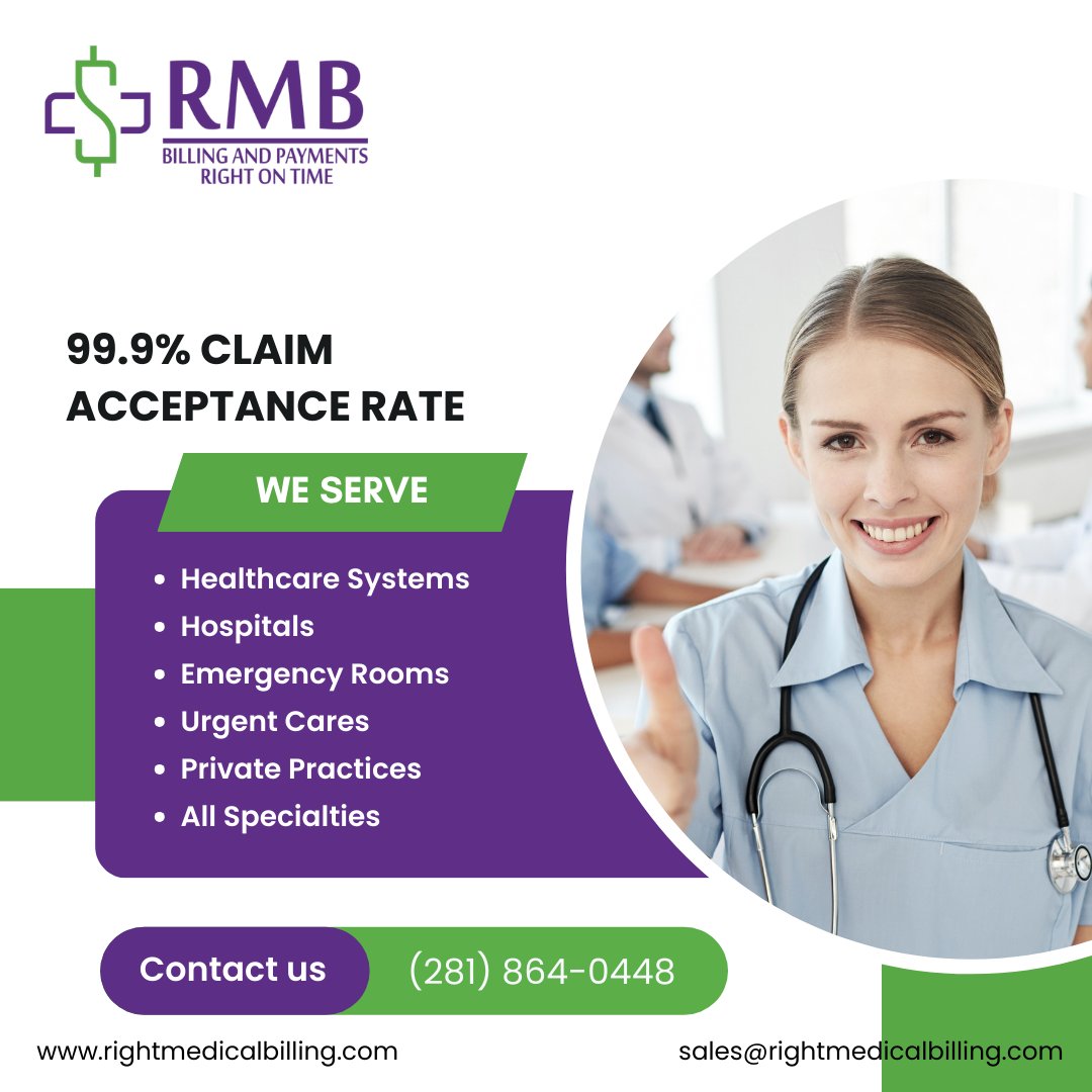 rightmedbilling's tweet photo. Talk to us today!
Ph # (281) 864-0448
Email: sales@rightmedicalbilling.com
#medicalbillingservices #healthcarebilling #medicalcoding #doctors #revenuecyclemanagement #medical https://t.co/XVW08QHFta