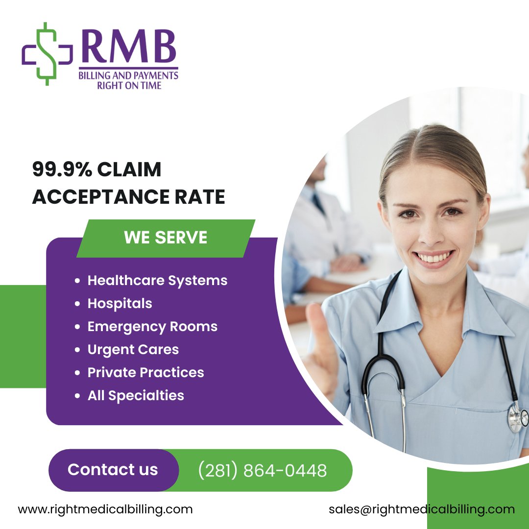 Talk to us today!
Ph # (281) 864-0448
Email: sales@rightmedicalbilling.com
#medicalbillingservices #healthcarebilling #medicalcoding #doctors #revenuecyclemanagement #medical