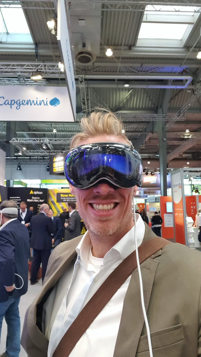 Toby on AR (@augmentedorg) on Twitter photo Damn, it's about time. My first hands-on trial. I love the pass-through quality! All very pretty, but as of today no need for a B2B case. #avp #hannovermesse #hm24 Damn, it's about time. My first hands-on trial. I love the pass-through quality! All very pretty, but as of today no need for a B2B case. #avp #hannovermesse #hm24