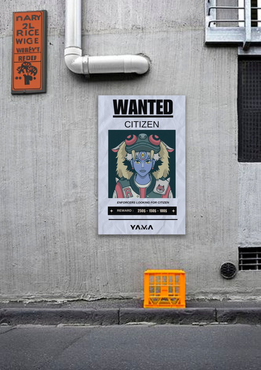 🚨 Wanted Citizen 🚨 

Have you seen her? 

Yama Fan Art Bounty 💰

1st Place: $250 + YL
2nd Place: $150 + YL
3rd Place: $100 + YL

Top 10 best artworks receive 10 YL Spots 🟧

How to enter ⬇