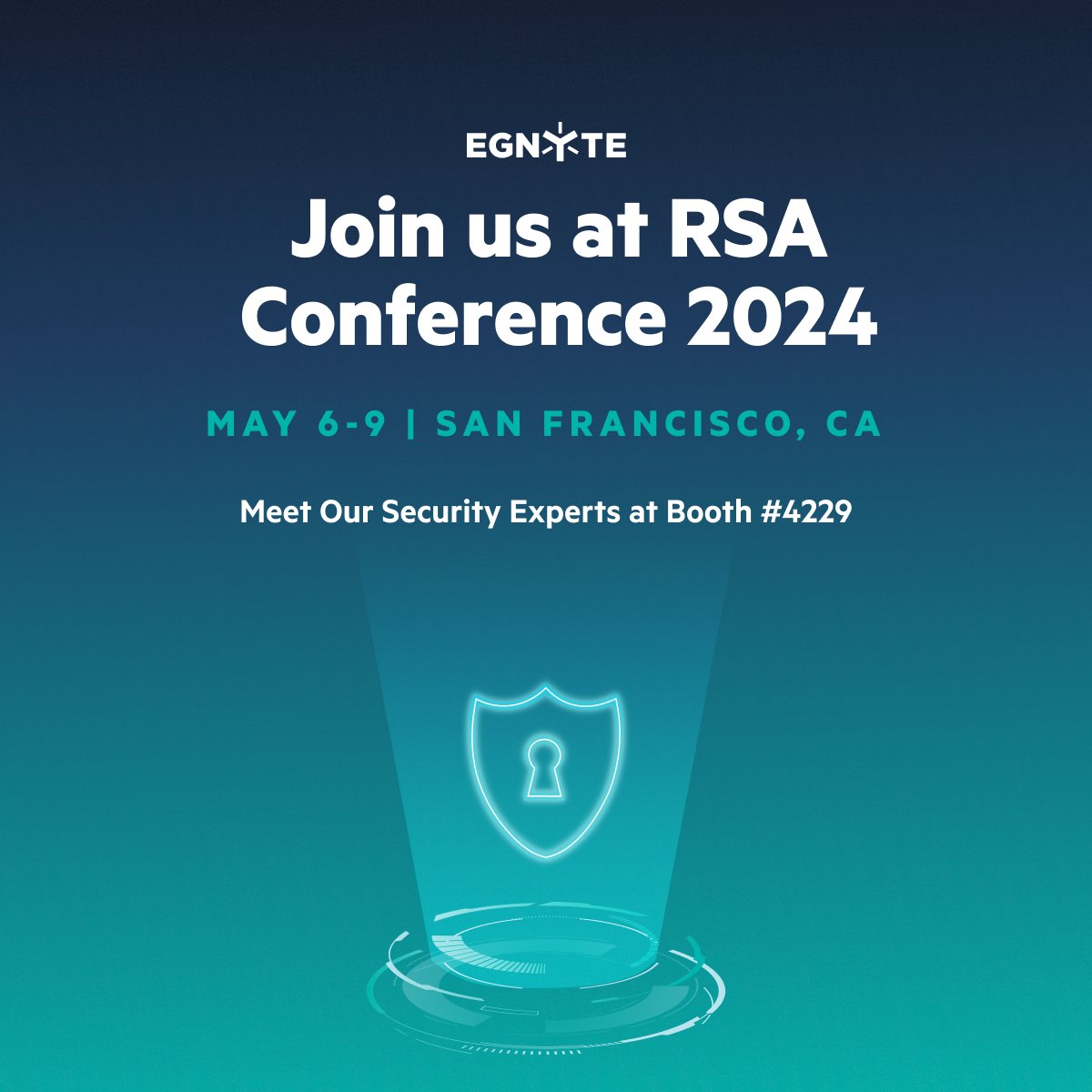 BronerTal's tweet photo. Excited to be part of the @Egnyte team at #RSAConference2024! 🔐 

Join us for the latest in data security, live demos, and expert chats. Book a 1:1 to revolutionize your security approach. 

Let’s make data protection a top priority! 🚀 #Cybersecurity https://t.co/sNCTHSEHRq https://t.co/HAm21FIp0w