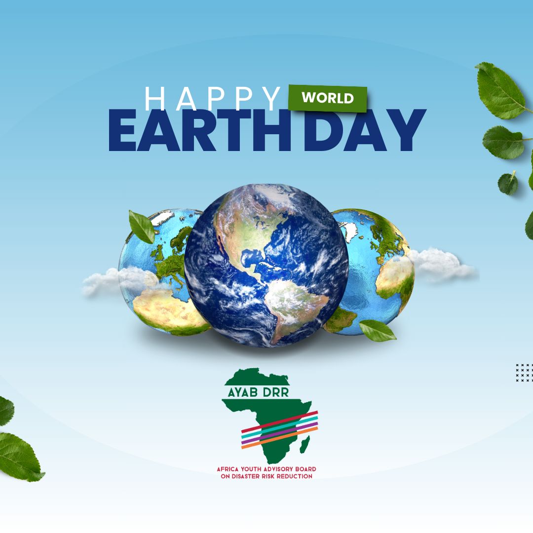 Happy #WorldEarthDay! 🌱 Join us, the Africa Youth Advisory Board on Disaster Risk Reduction, in our mission to protect our planet and communities. Let's take action to reduce risks, build resilience, and create a brighter future for all.#DisasterRiskReduction #Sustainability