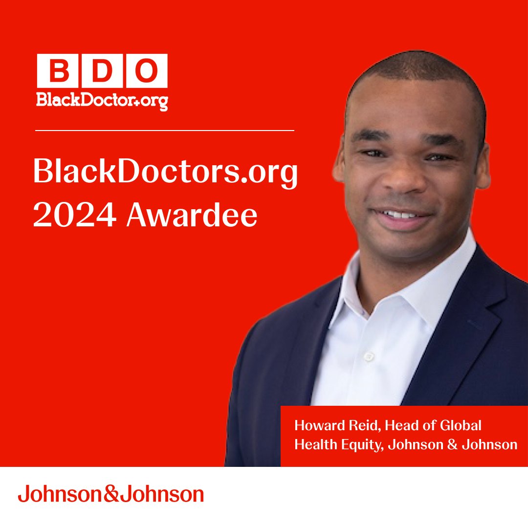 We are proud that J&J’s Head of Global Health Equity, Howard Reid, has been honored by BlackDoctors.org as one of their 2024 awardees, recognizing Black individuals who have made outstanding contributions to healthcare. Congratulations to Howard and all honorees on this