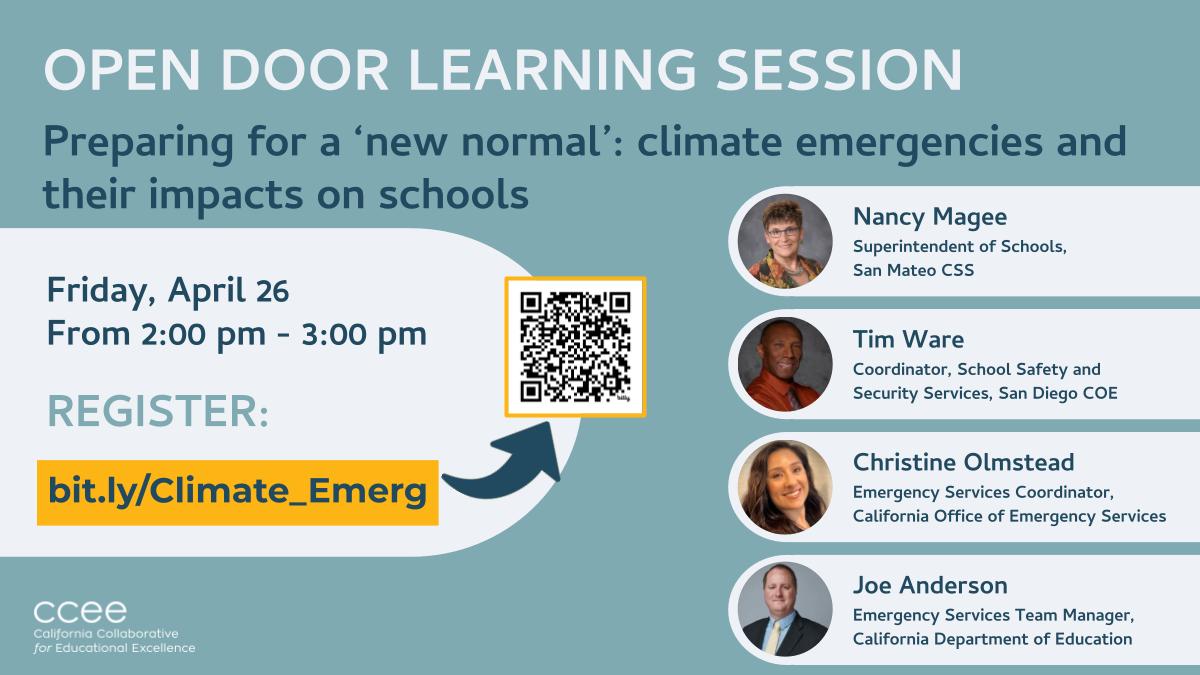 🏫✨ Facilities Directors, School Board Members, and Emergency Response Staff: Your expertise is vital in safeguarding our schools against climate emergencies. Join us for insights and strategies to fortify our educational communities. Let's work together for a resilient future.…