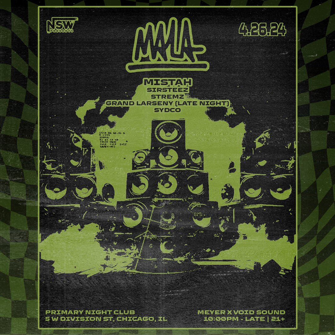𝙏𝙃𝙄𝙎 𝙒𝙀𝙀𝙆 ❱❱ Friday, 4/26 we return to Primary as we welcome a true pioneer of the culture, the one and only MALA for an exclusive “blackout” set. 😈🔊 🎟️ ~50% gone and moving…see you in the dance 🪩