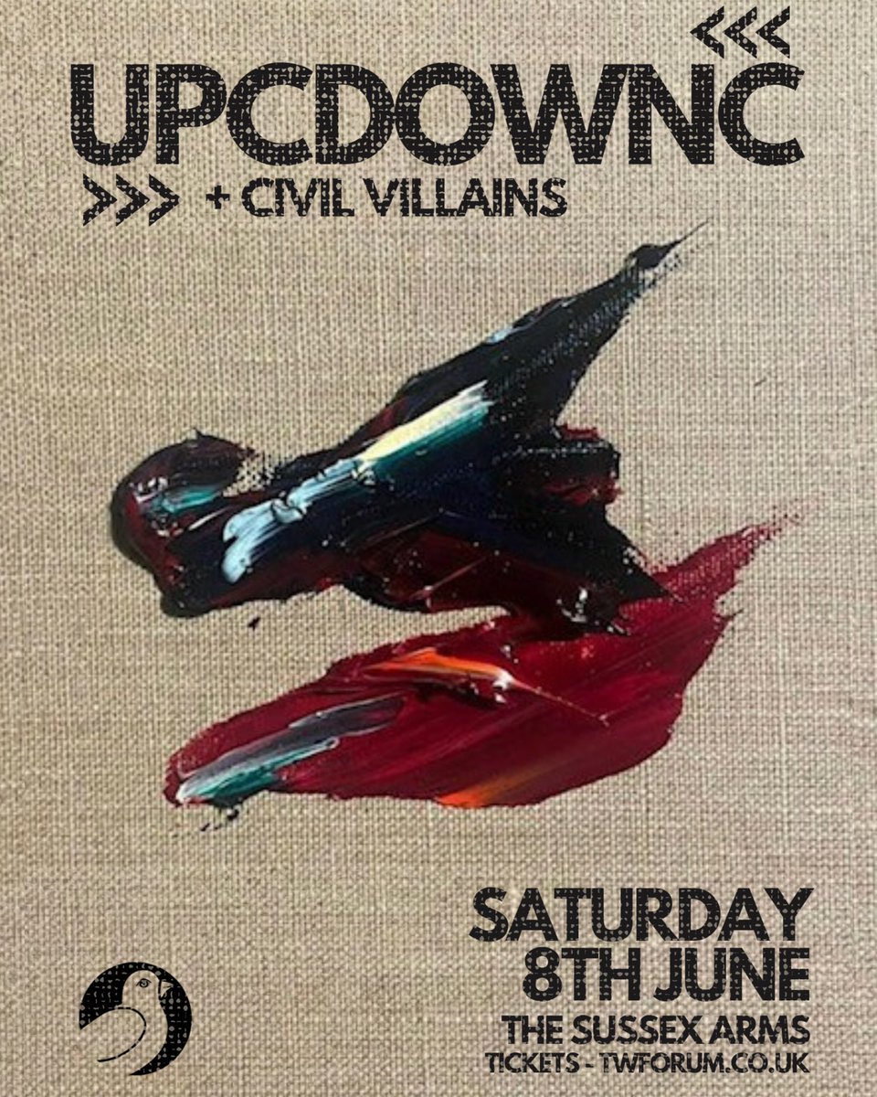 We said we’d be back! Excited to announce we’ll be joining the mighty @Upcdownc at <a href="/TWSussexArms/">The Sussex Arms</a> on Saturday 8th June for a night of noisy rowdy mayhem. Tix in below, courtesy of <a href="/twforum/">tunbridgewellsforum</a> website. 

twforum.co.uk/events/9087b6f…