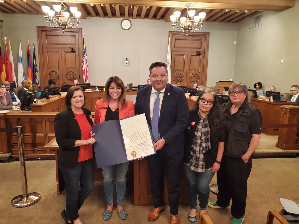 In recognition of Sexual Assault Awareness Month, the City of Pasadena Commission on the Status of Women received a proclamation highlighting the importance of raising awareness against sexual violence, abuse, and harassment in our community and worldwide. On the last Wednesday