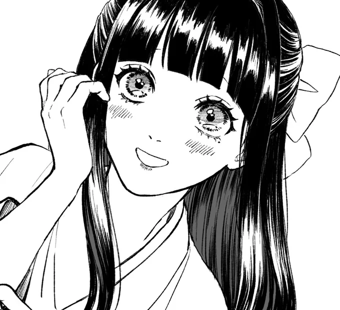 可愛く描けたけど目が隠れるので供養 