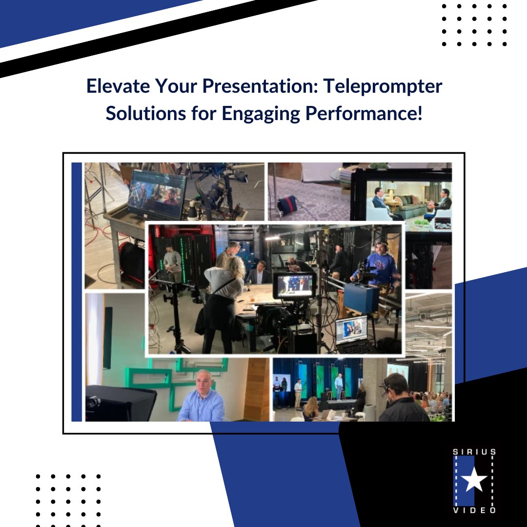Elevate Your Presentation: Teleprompter Solutions for Engaging Performance!

#TeleprompterServices #EngagingPresentations #SiriusVideoProductions #FlawlessDelivery #ProfessionalPerformance