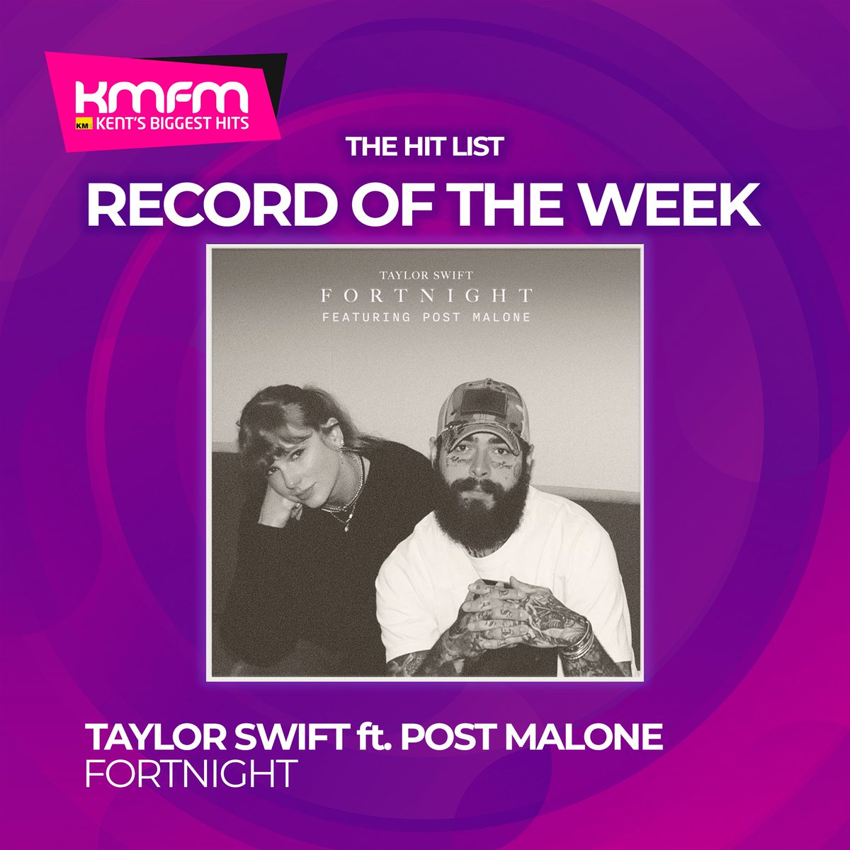 🔊 NEW MUSIC MONDAY 🔊 💖 Our #FirstPlay across #Kent is @Cian_ducrot's beautiful new tune #HereItIs. Hear it at 7:30pm. 🔥 From THE album of 2024. @taylorswift13 & @PostMalone #Fortnight is our #RecordOfTheWeek. It's on after 8pm 🔊 kmfm.co.uk/player