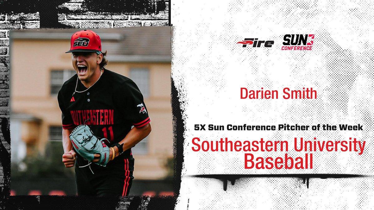Darien Smith wins Sun Conference Pitcher of the Week for the FIFTH time this season!

#FuelTheFire🔥