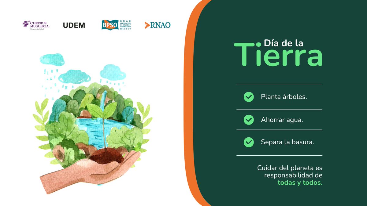 ¡Hoy es día de la Tierra! Cuidar de ella es responsabilidad de todas y todos, hagamos un mejor planeta 🌎💜 #BPSO #BPSOMEXICO #RNAO @RNAO @DorisGrinspun @mruizchavez1