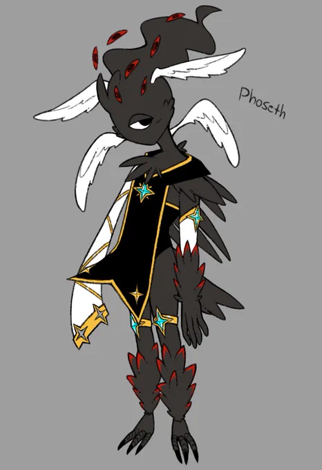 My OC Phoseth 

Aloof and not very sociable, one day he's made to be Elizabeth's personal guard and they form an unlikely friendship. 

He is a commander of darkness, opposite to her. 