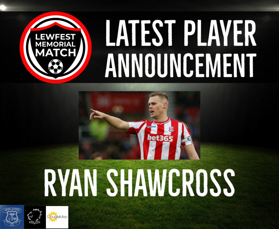 We are thrilled to announce that Ryan Shawcross will be making an appearance at Leek Town on the 11th May 🤩

We hope you’re all as excited as we are! ❤️🤍⚽️

🎟️ With less than 3 weeks to go, now is a perfect time to secure your tickets - ticketsource.co.uk/dougie-mac