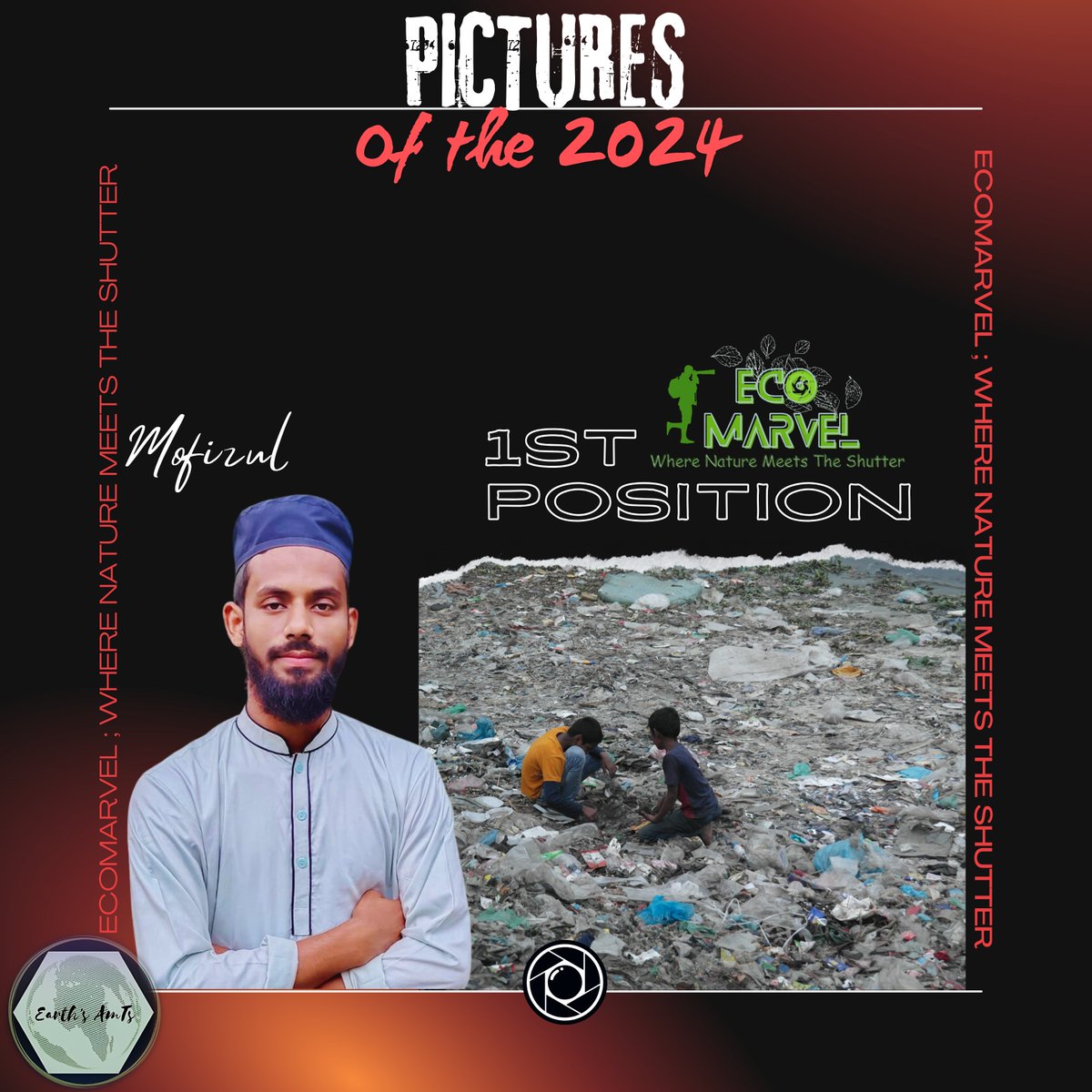 This photographer has truly harnessed the power of imagery to inspire action and foster a deeper connection with nature. 1st - H M Mofizul Islam #ecomarvel_where_nature_meets_the_shutter #ecomarvel #photographycontest #photography #earthsantsorg