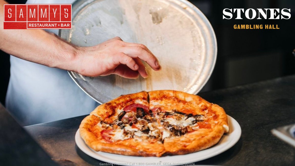 After the thrill of the game, settle into the simple joy of a slice in one hand & a cold beer in the other. At Stones, it's about savorin' the wins, the losses, and everything in between.🍕 Browse the Sammy's Menu: stonesgamblinghall.com/dining/ #Stones #Casino #Sammys #Gaming #Poker