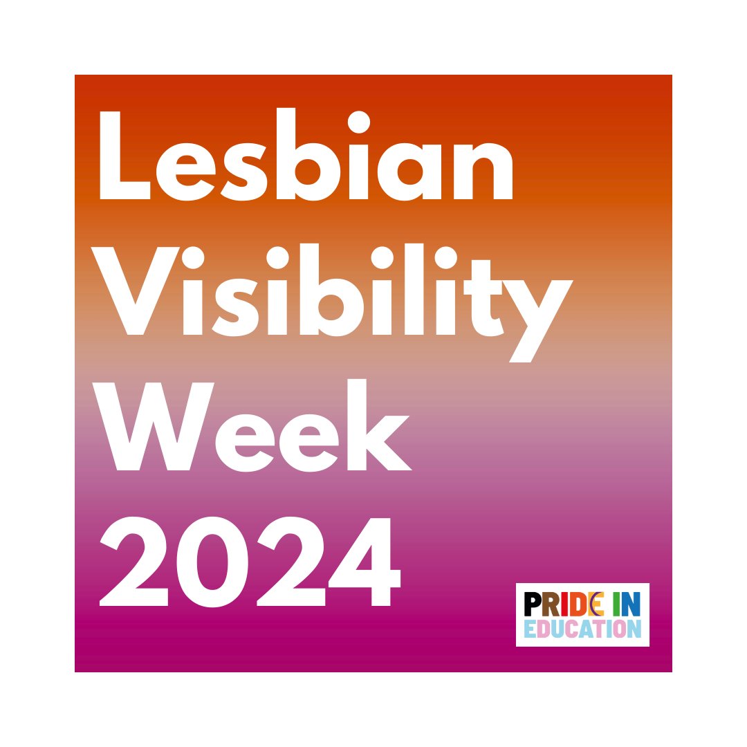 Today marks the start of #LesbianVisibilityWeek, celebrating all lesbians and their allies. In the classroom, it's a chance to focus on lesbian history and experiences, explore the lives of influential lesbian figures, and create positive visibility for young lesbians. #LVW24