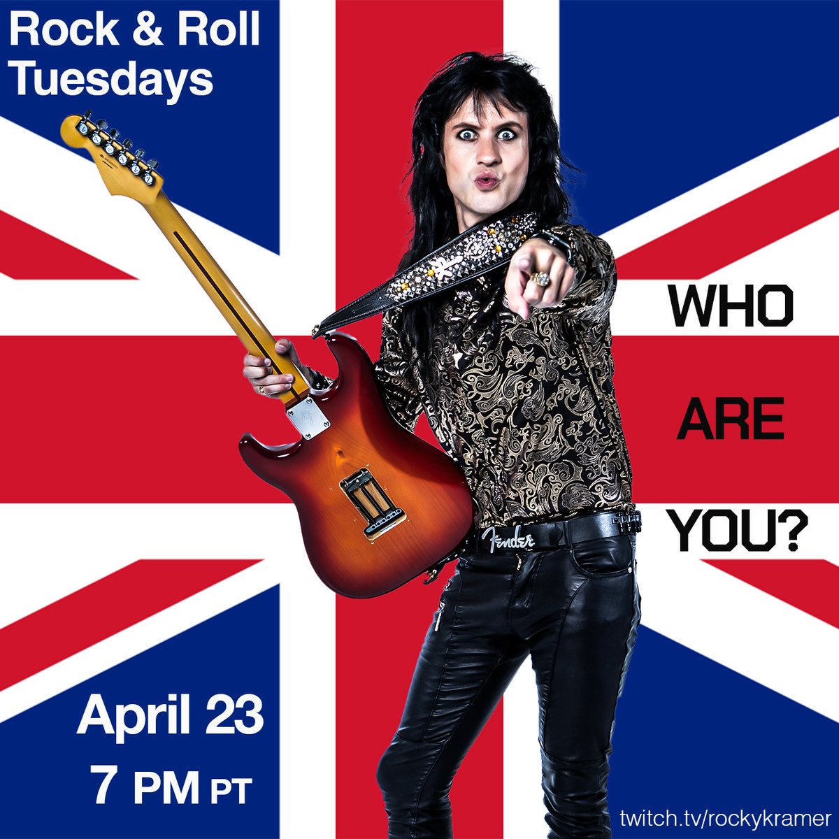 Rock & Roll Tuesdays: Who Are You? April 23, 7 PM PT. Twitch.tv/rockykramer #TheWho